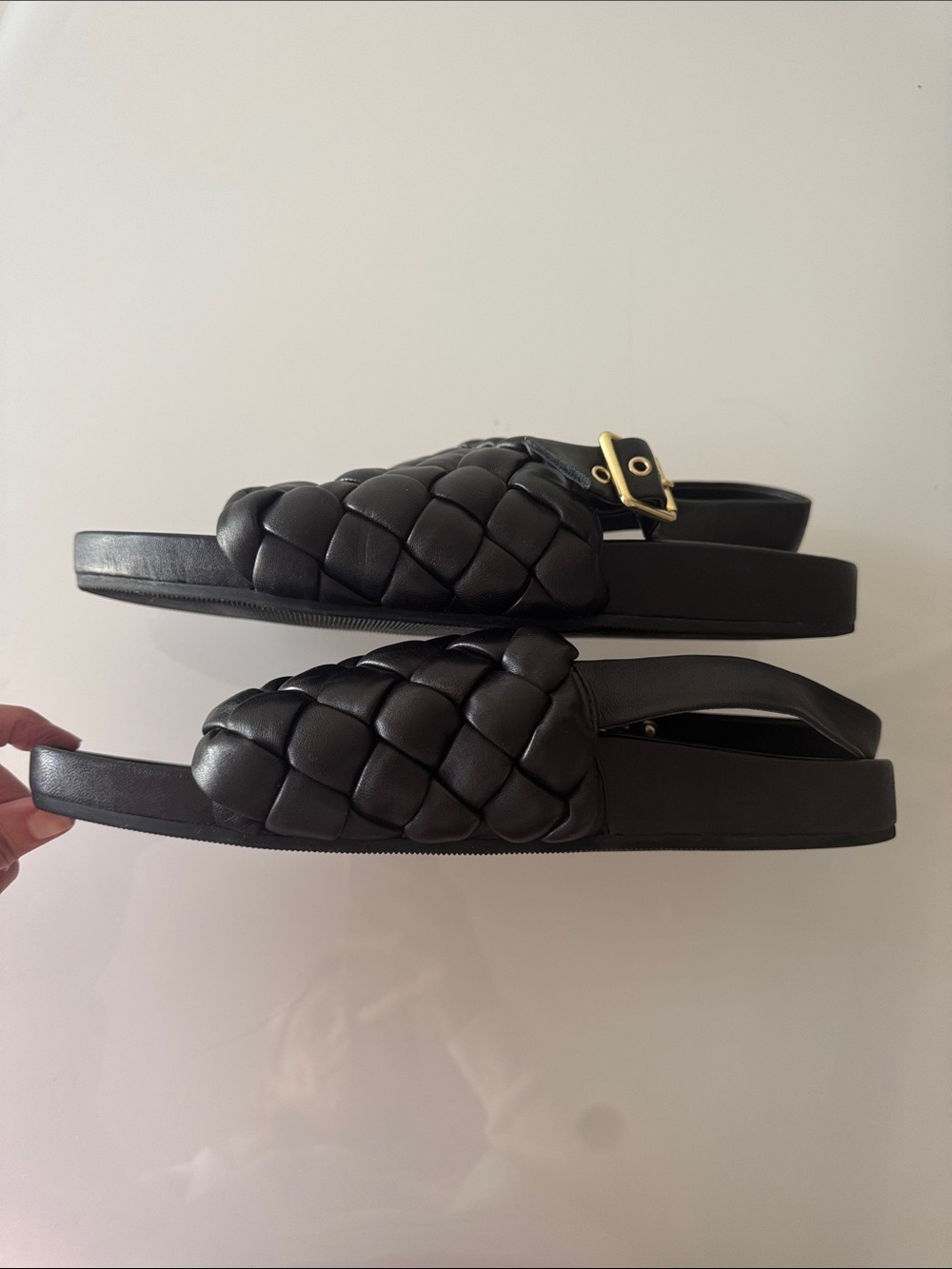 Loeffler Randall Benton Woven Slingback Sandal Black Size 12 - Picture 8 of 13